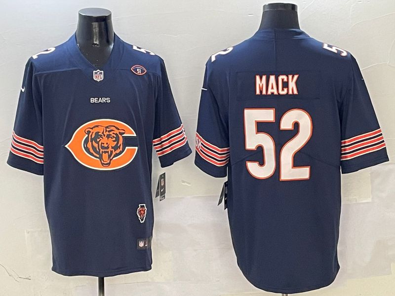 Men Chicago Bears 52 Mack Blue 2025 Nike Limited NFL Jersey style 4
